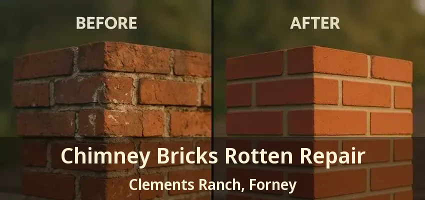 Chimney Bricks Rotten Repair Clements Ranch, Forney - TX