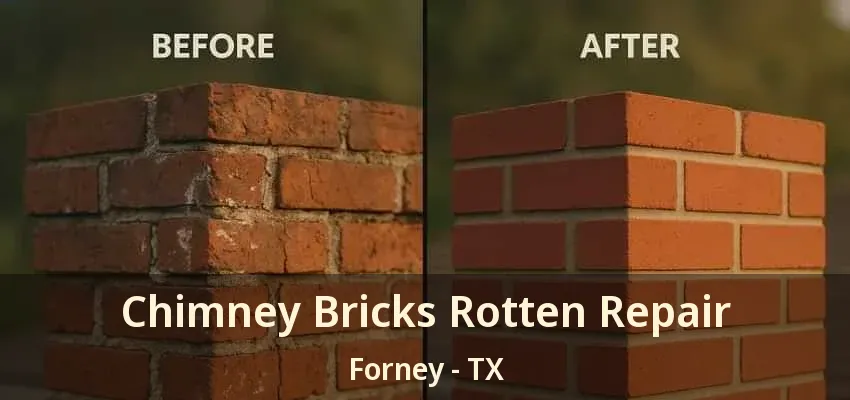 Chimney Bricks Rotten Repair Forney - TX