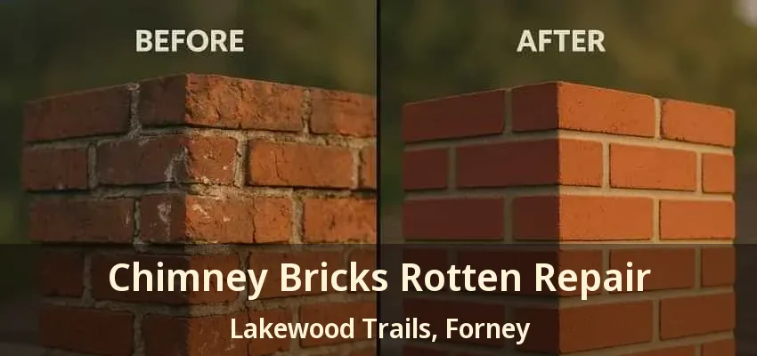 Chimney Bricks Rotten Repair Lakewood Trails, Forney - TX
