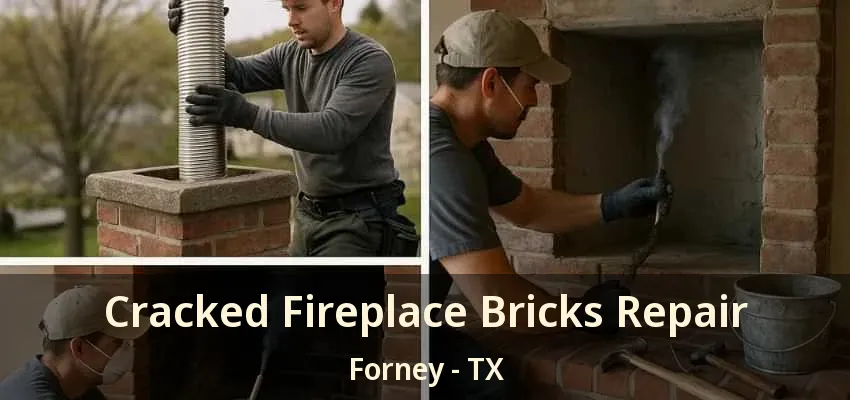 Cracked Fireplace Bricks Repair Forney - TX