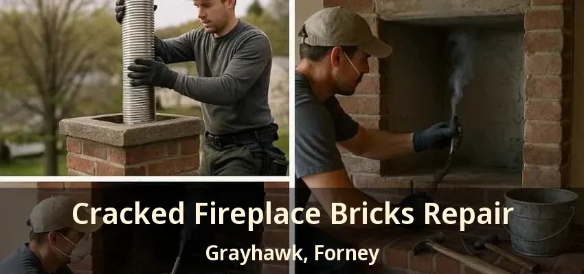 Cracked Fireplace Bricks Repair Grayhawk, Forney - TX
